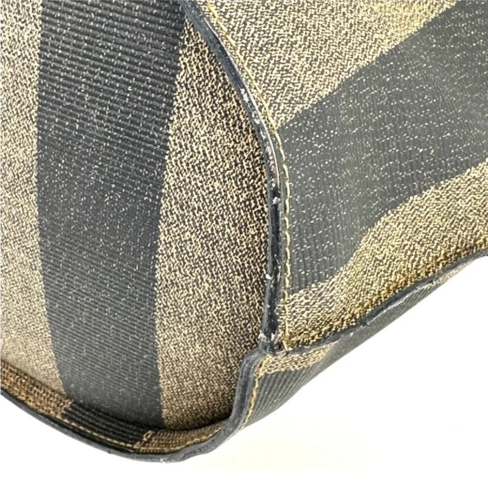 FENDI Pequin Stripe Shoulder Bag Bucket Tote Vintage - Picture 12 of 15